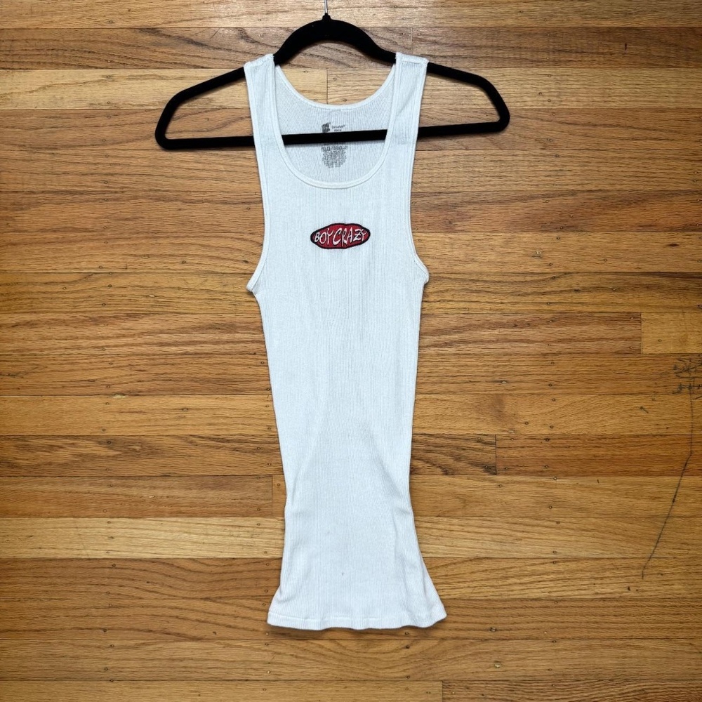 BOYCRAZY past collection tank top small red staining